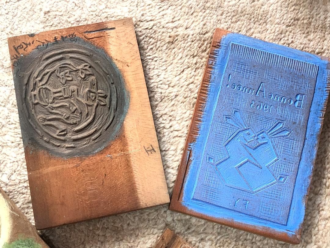 【 横山高夫 遺作おまとめ 】雁皮紙木版画エクスリブリス155枚ほか