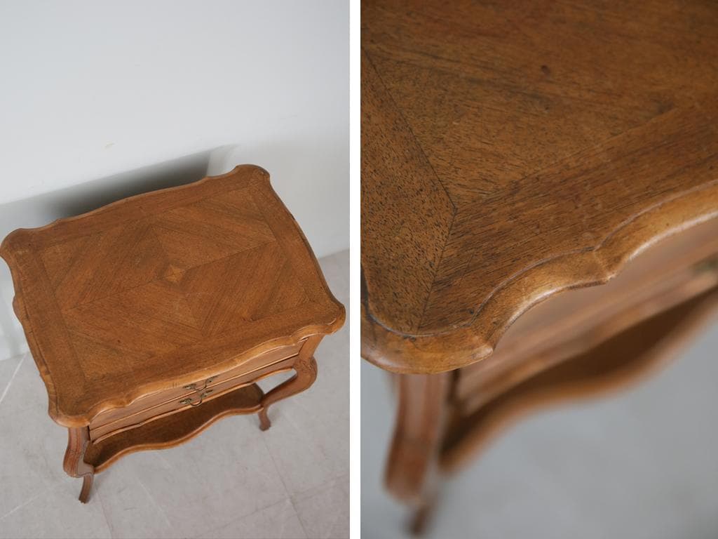 フランスアンティーク◇木製ソーイングテーブル/裁縫箱/机/化粧台(90-2)