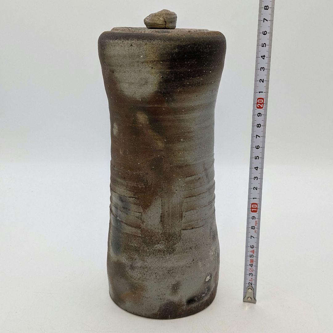 伝統工芸士 高原敏 備前焼 細水指A 共箱共布 水差し 茶道具 茶器 抹茶 食器