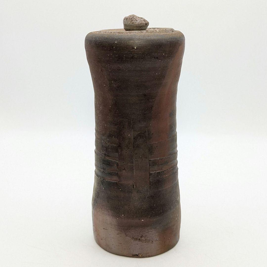 伝統工芸士 高原敏 備前焼 細水指A 共箱共布 水差し 茶道具 茶器 抹茶 食器