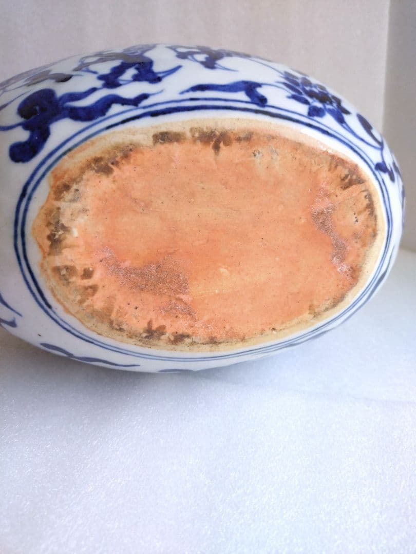 開運ー青龍と鳳凰の白青磁の壺