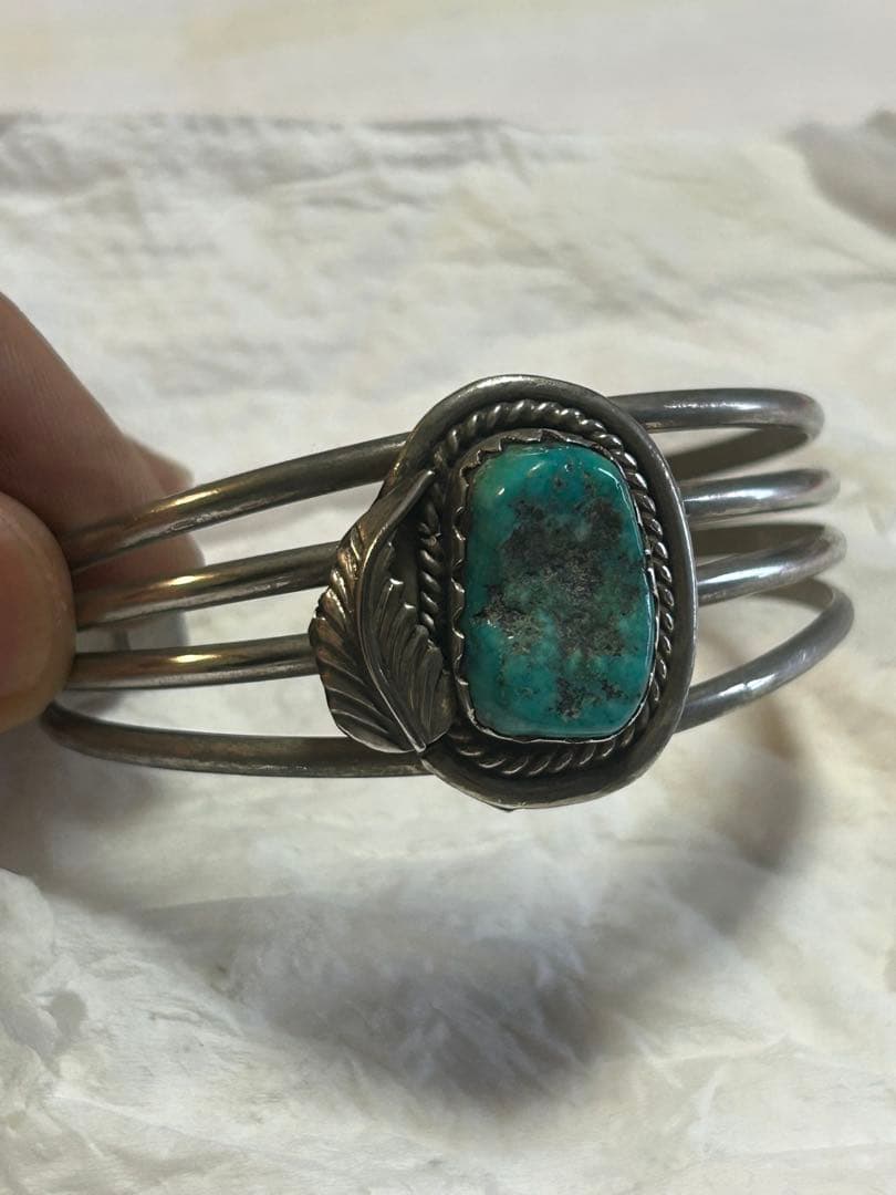 ターコイズ　バングル　　シルバー　ヴィンテージ　ナバホ　系