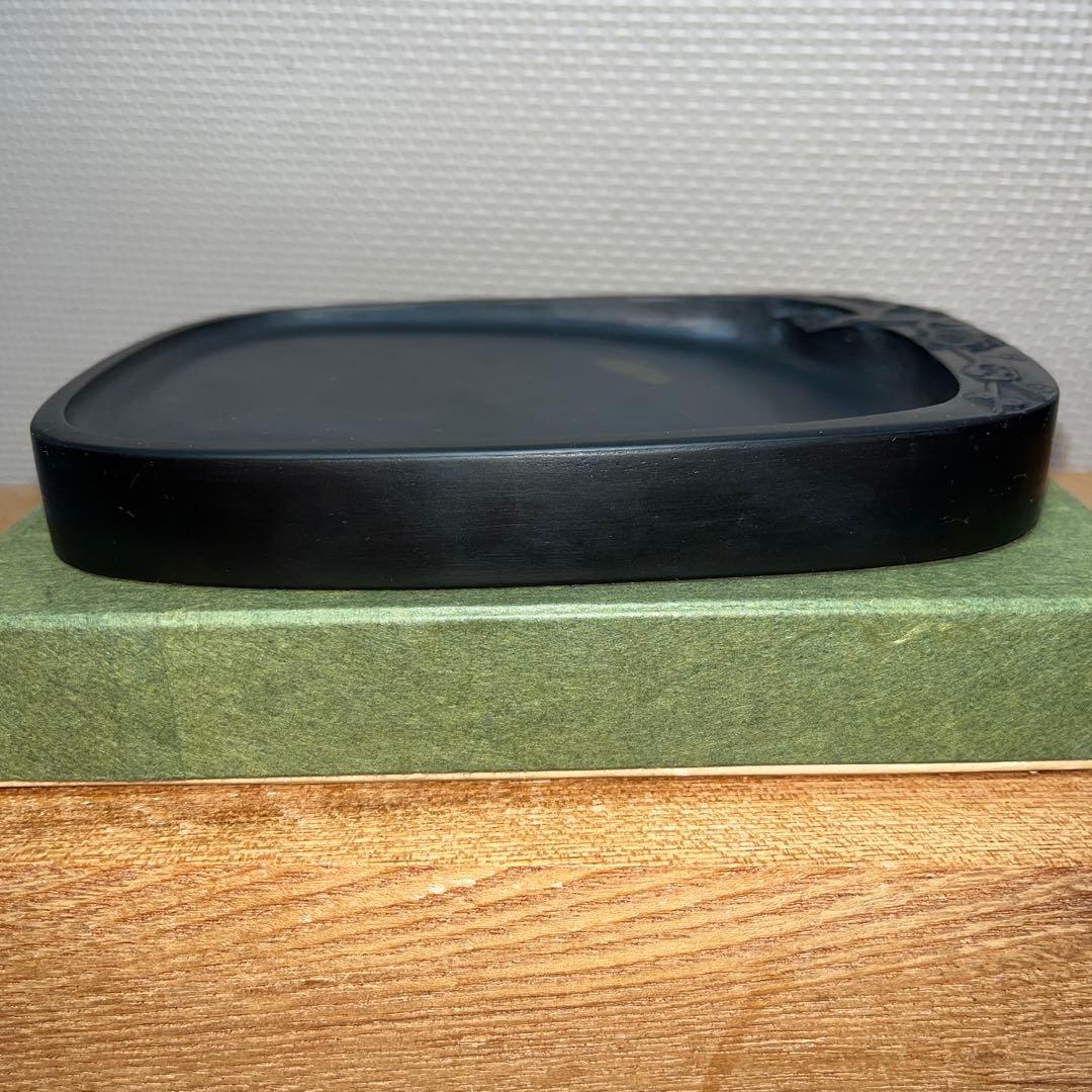 ⭕️雨端硯　梅寿研　12代　雨宮弥兵衛　手間がかかる特殊研　美しい姿　女性好み作品