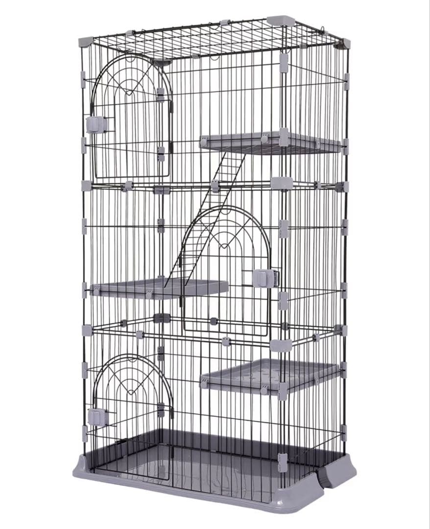 【3段式猫ケージ】ドアロック付き