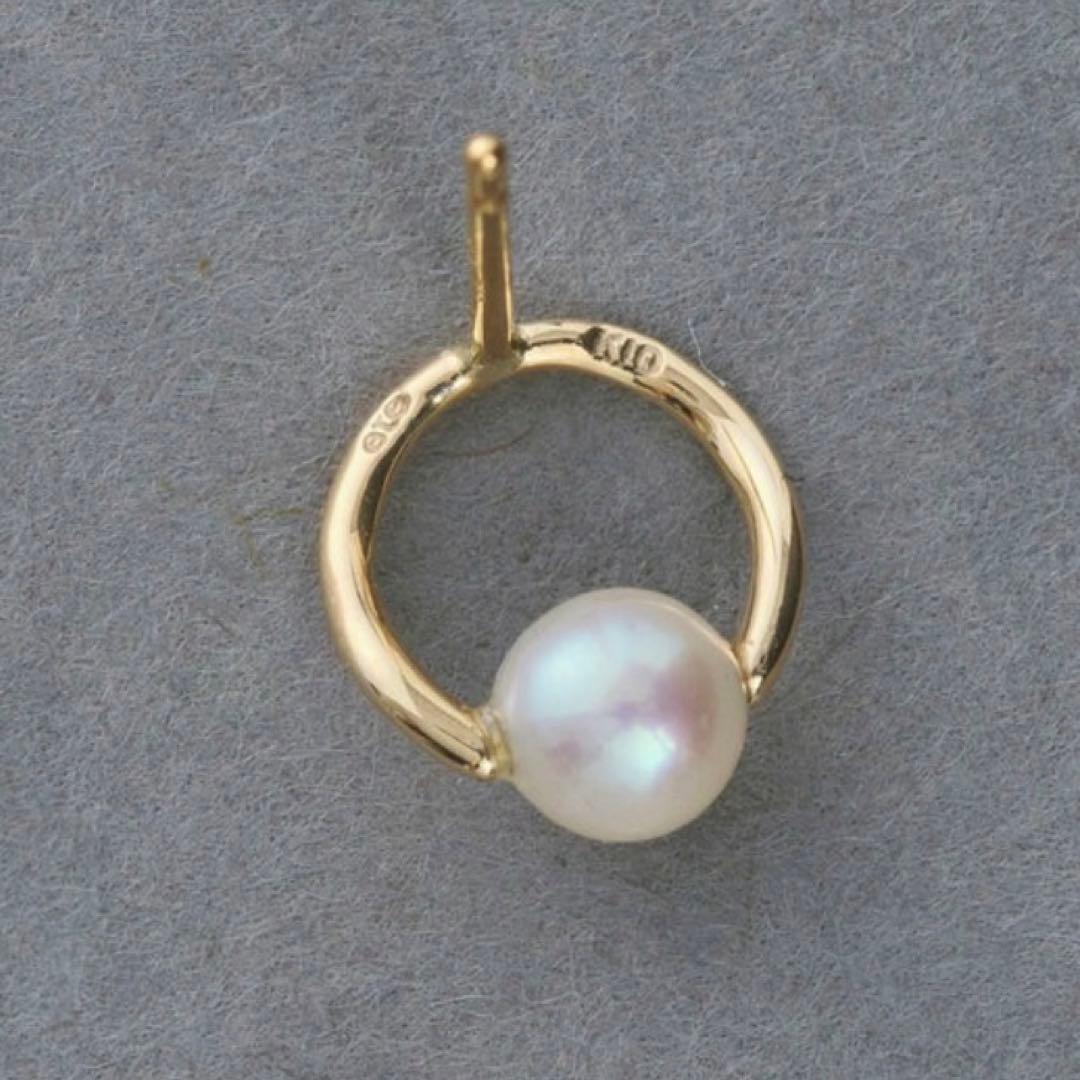 保証書あり❣️ete K10YG パール サークル ピアス ニッケルフリー