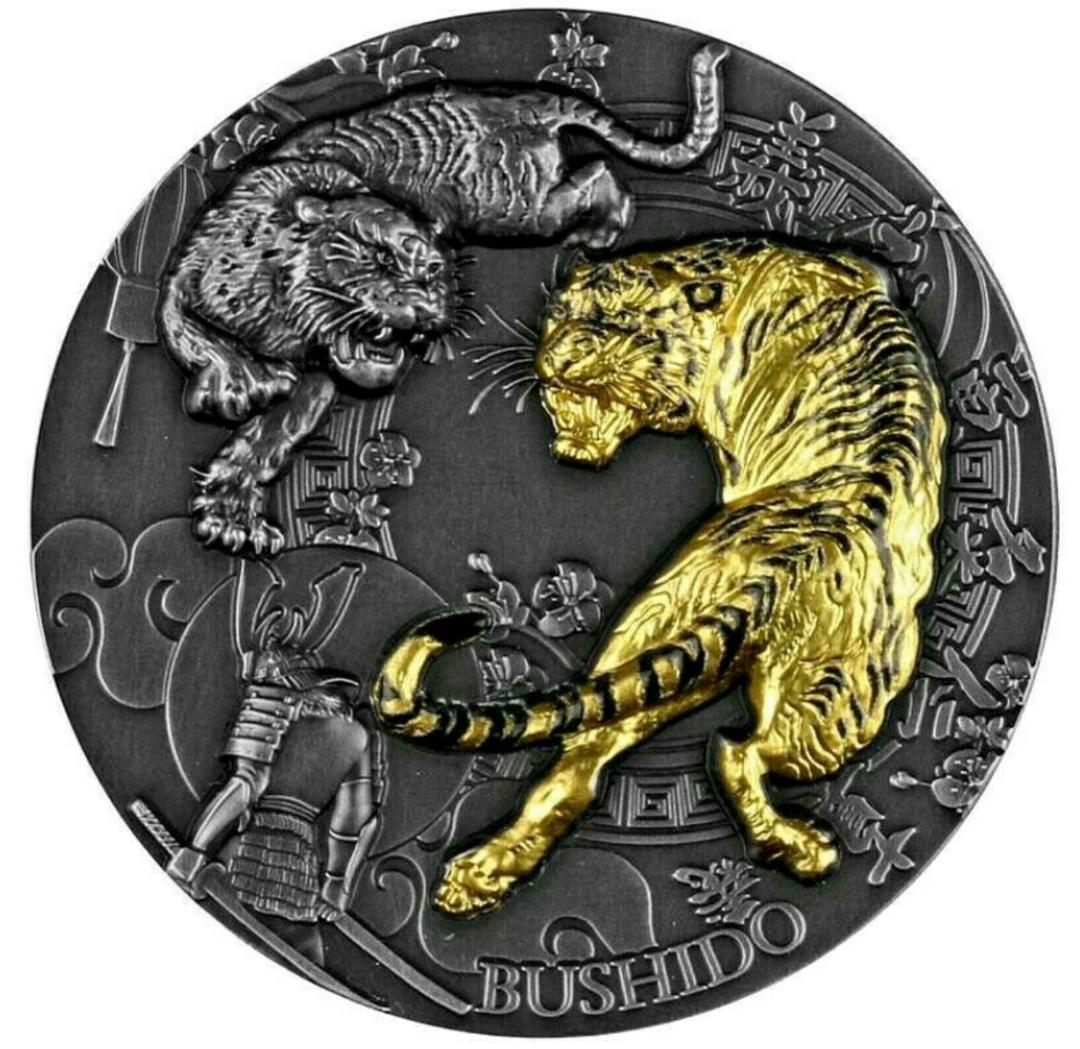 （訳アリ）2021年ニウエ　武士道　2オンス純銀（アンティーク仕上げ）