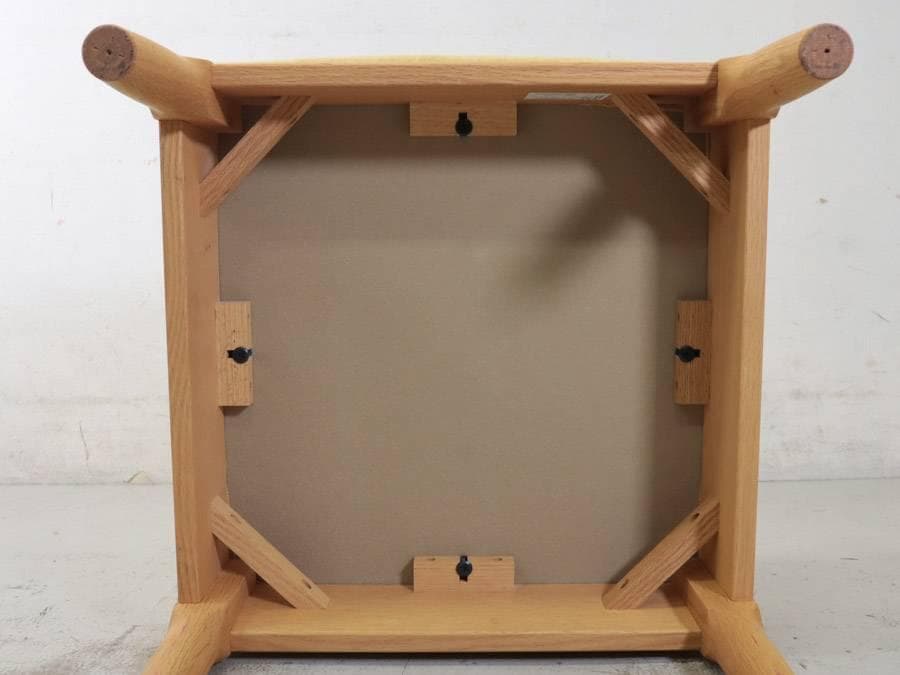 値下柏木工 OGA59 オットマン 2019年製 オーク材 ホワイトオーク色 布