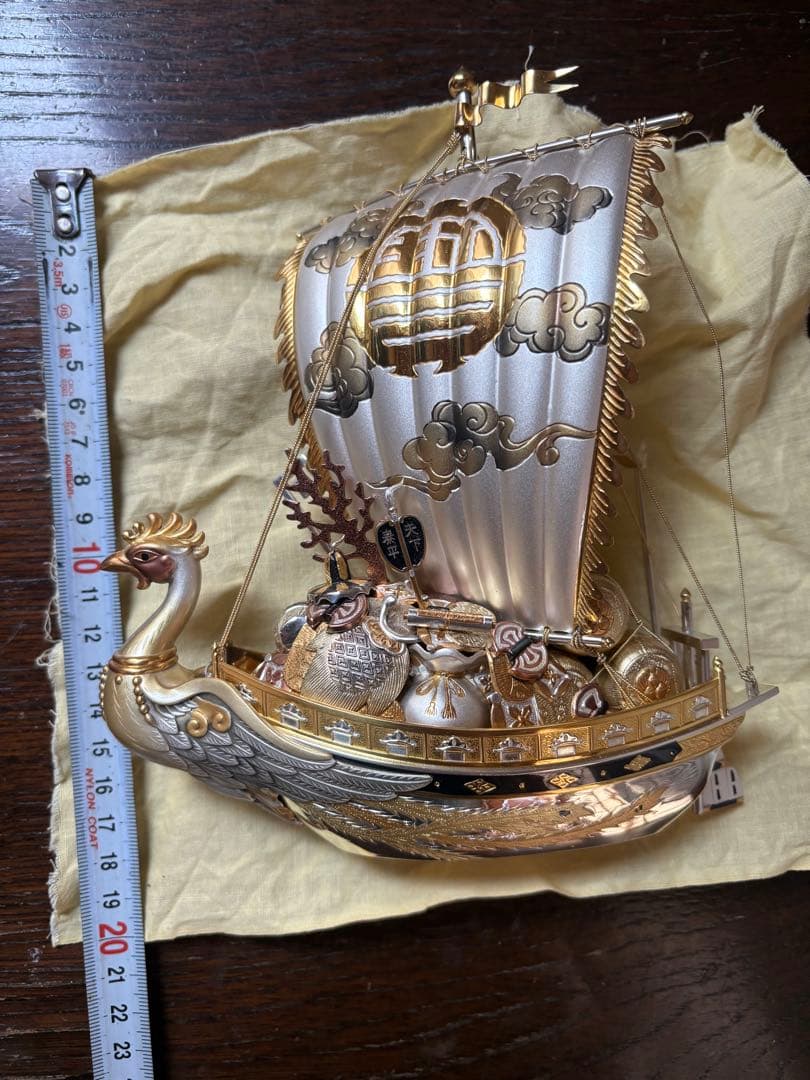 銀製　武比古　宝船 346g