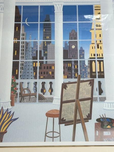 Y【中古】トーマス　マックナイト　マディソン・スクエア アートポスター　現状品S