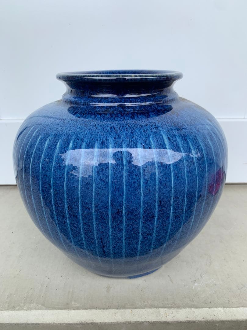 青　壺　壷　花瓶　陶芸