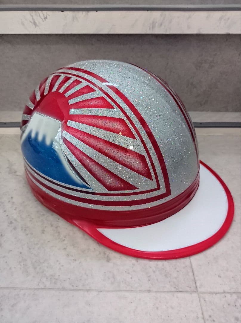 カスタムコルク半　大粒小粒MIX倍増七色ラメ✘Candyレッド富士日章