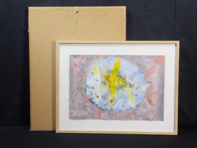 現代美術　山本和香子　直筆サイン『かげろう』ペーパーにグァッシュ 0603G