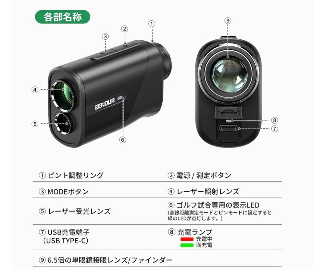 EENOUR U1000PRO ＋ゴルフ用レーザー距離計
