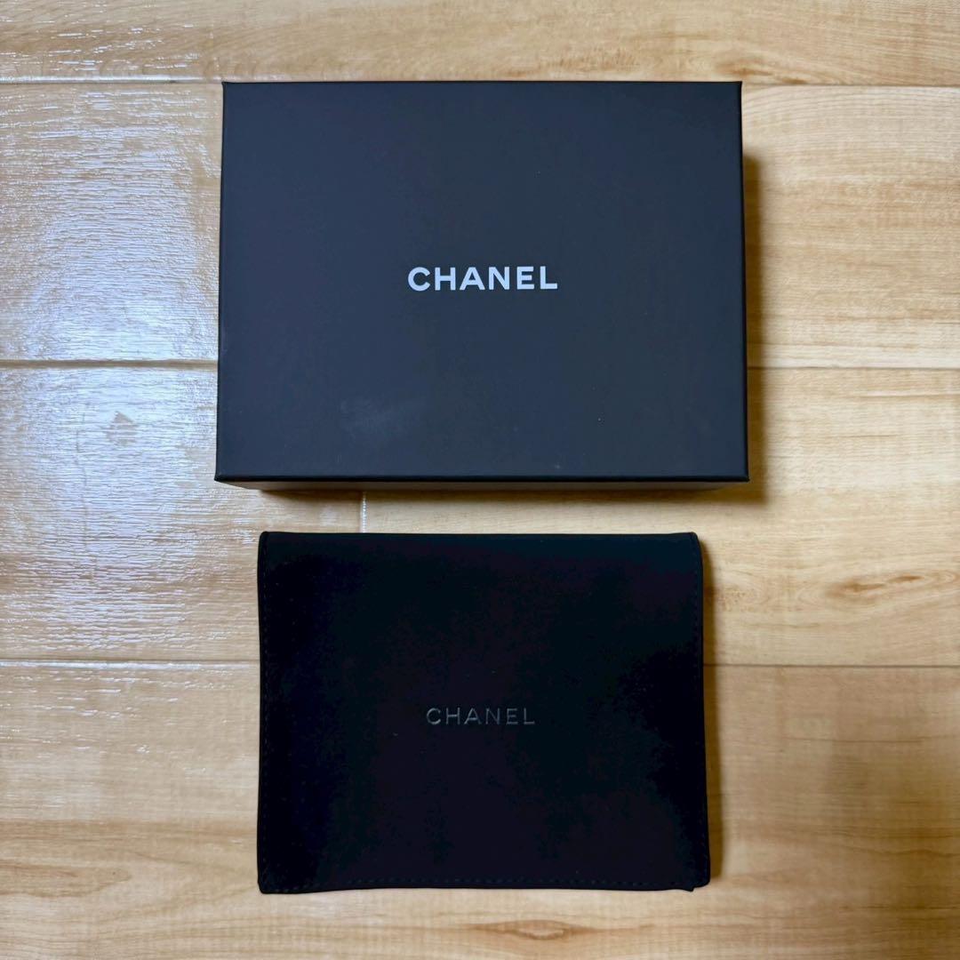 CHANEL シャネル ミニ財布 三つ折り財布 ラムスキン