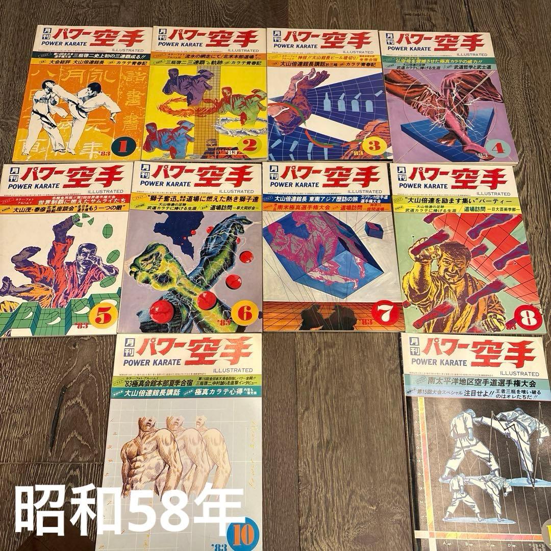 50冊以上　月刊パワー空手 昭和50年代　 大山倍達　極真カラテ　雑誌　月刊誌