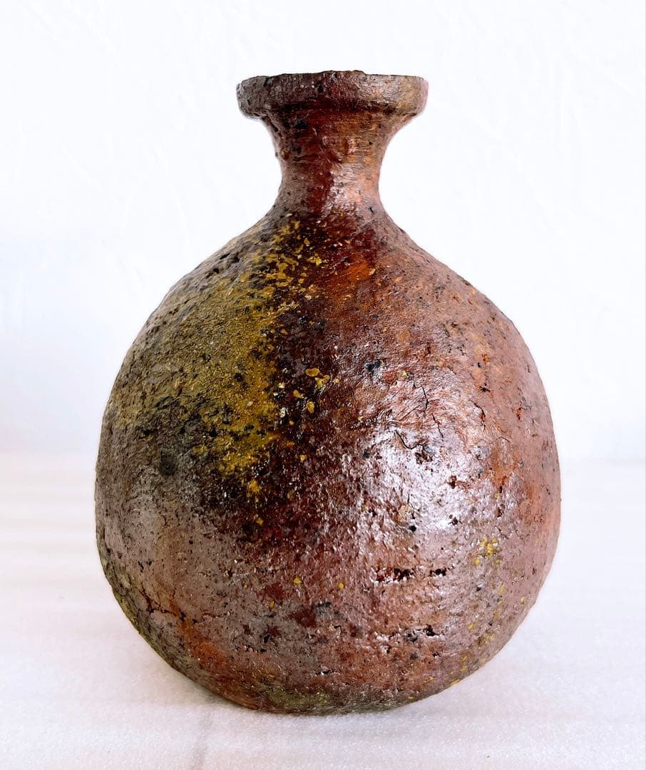 郷原良成　備前丸徳利　備前焼　酒器　徳利　ぐい呑　酒碗　新品未使用　本物保証