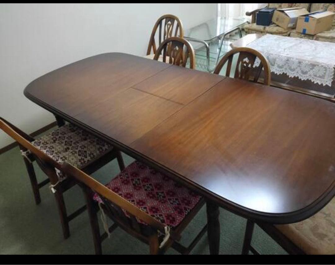 karimoku 伸長式ダイニングテーブル エクステンション　アンティーク