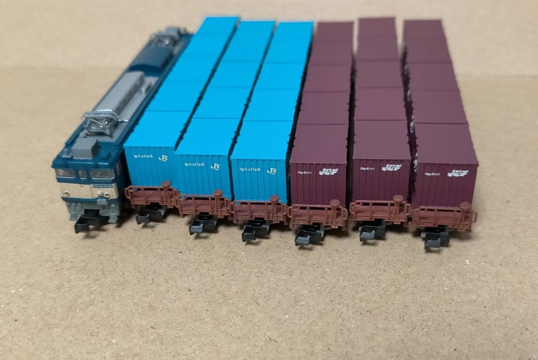 東京マルイ PROZ コンテナ車両 と プリモロコ EF64 まとめ　Zゲージ