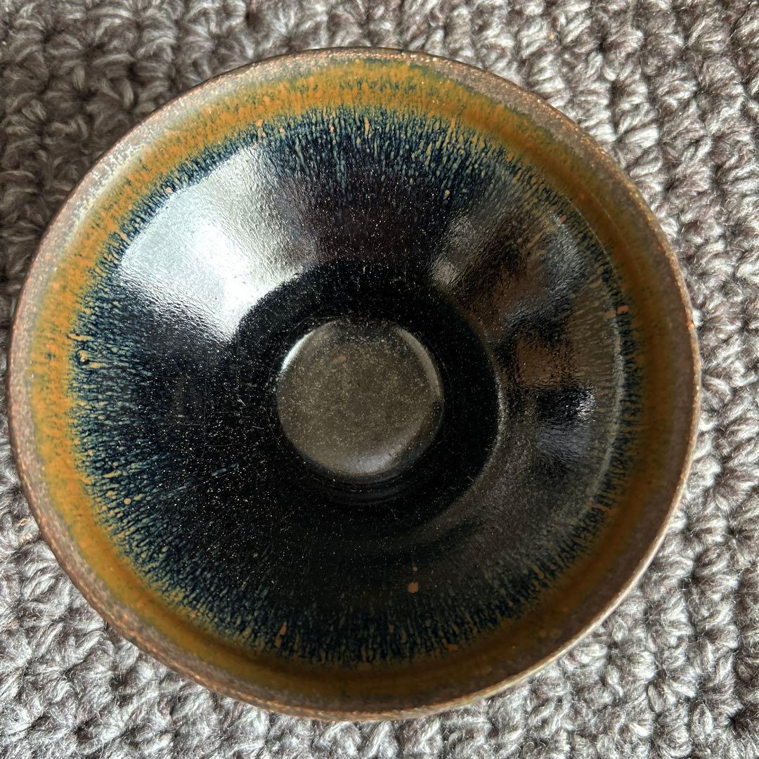 中国骨董 【旧家蔵建窯宗禾目天目兎豪茶碗】 希少貴重 全般的綺麗状態です