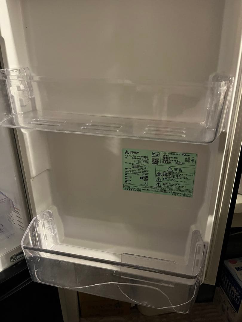 三菱電機　冷蔵庫　 MR-P15C-B 146L 2017年製（大阪府）
