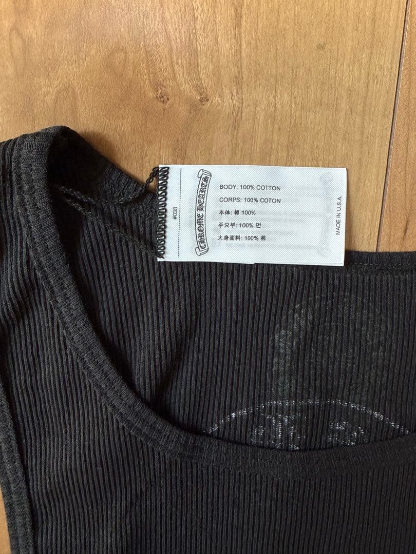 新品未使用 クロムハーツ ホースシュー タンクトップ FUCK YOU 黒 M