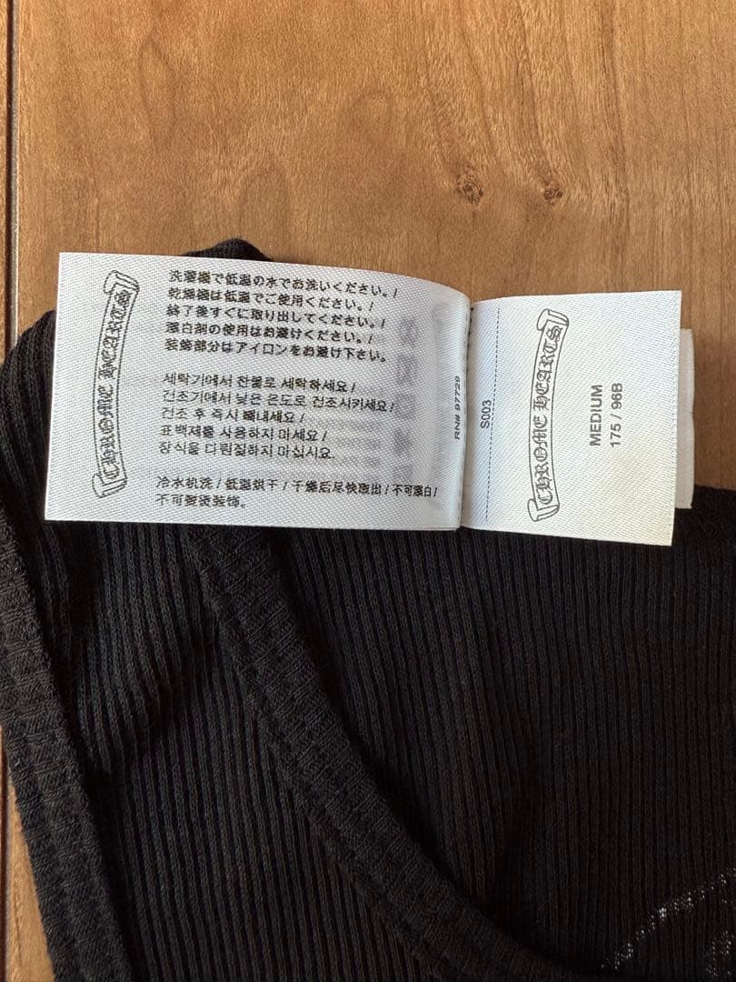 新品未使用 クロムハーツ ホースシュー タンクトップ FUCK YOU 黒 M