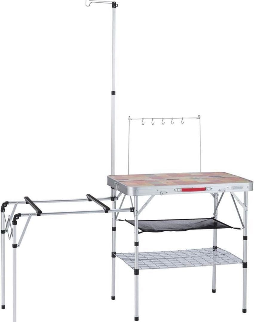 【美品】Coleman キッチン台　ツーバーナー　セット　コンロ　キャンプ