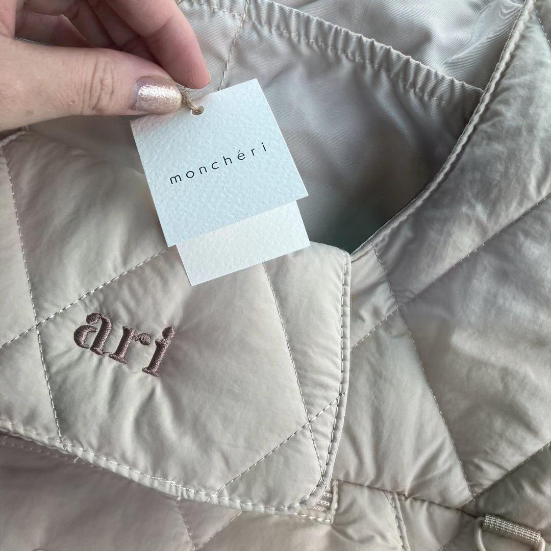 モンシェリ キルティングメッシュ　フロントリュックS ベージュari バッグ　犬