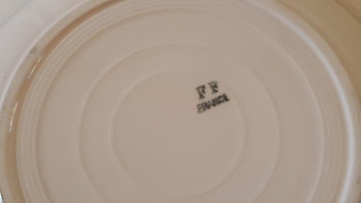 フランス製　アンティーク（150年以上）　皿　「FF」6枚セット