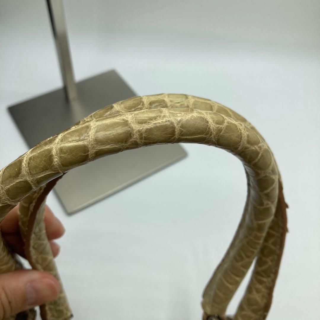 ⭐️ 定価数十万 マウロゴヴェルナ 本革 クロコダイル ワニ革 バッグ　イタリア製