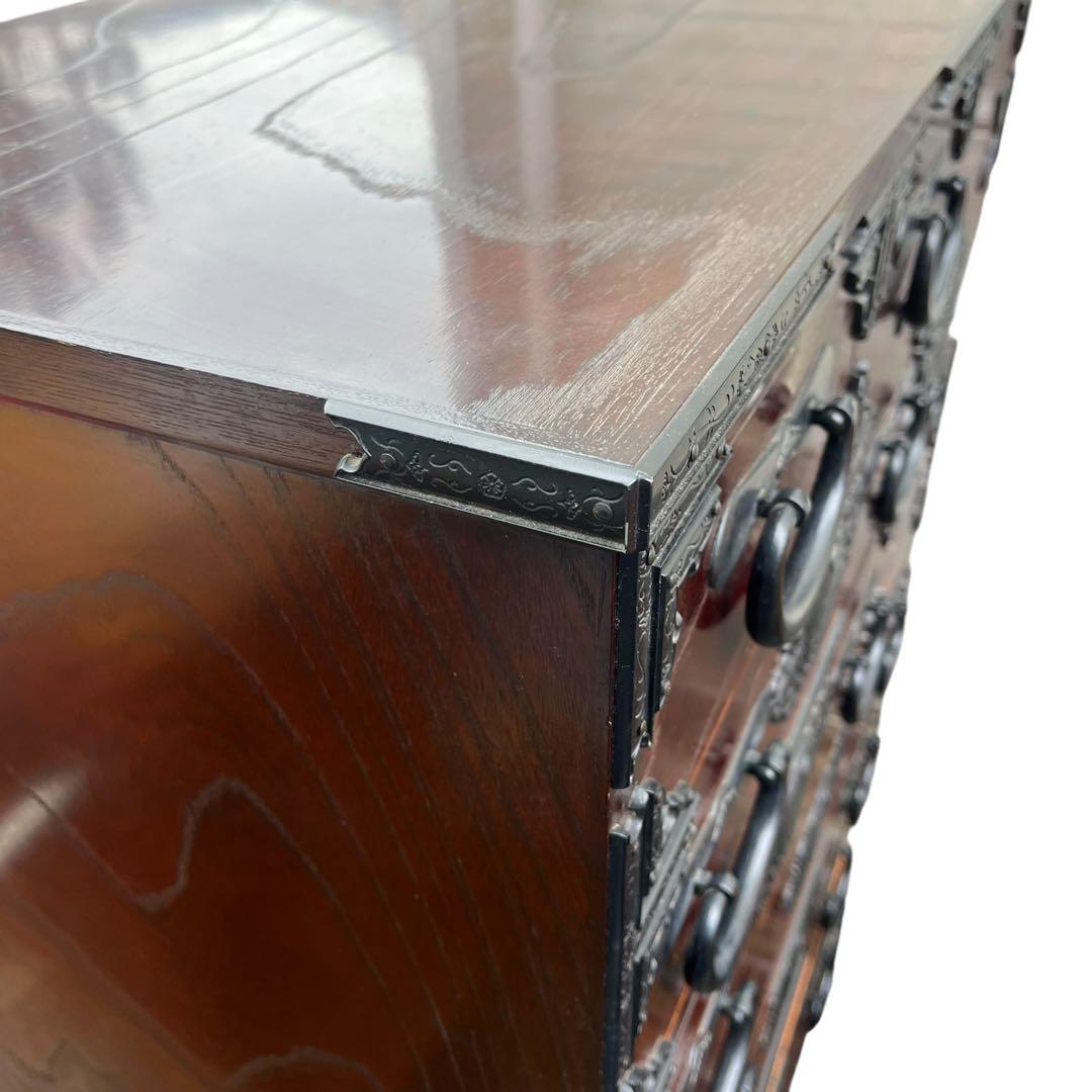 引き取り限定✨　和箪笥 時代箪笥 箪笥 収納家具 和家具 装飾金具　鍵付き