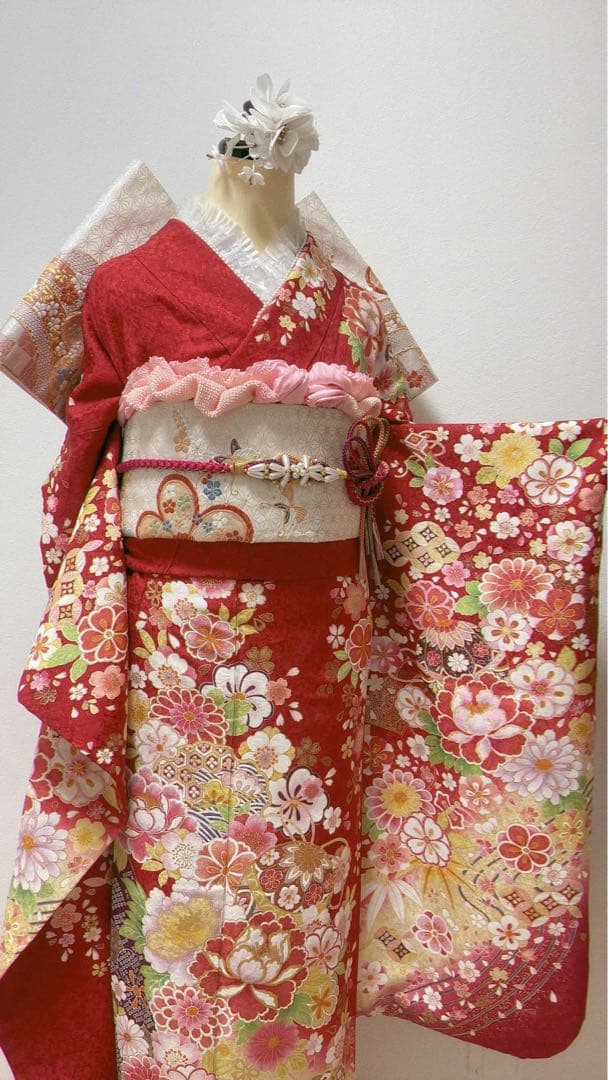 美品　振袖6点セット　成人式　振袖　正絹　袋帯 19