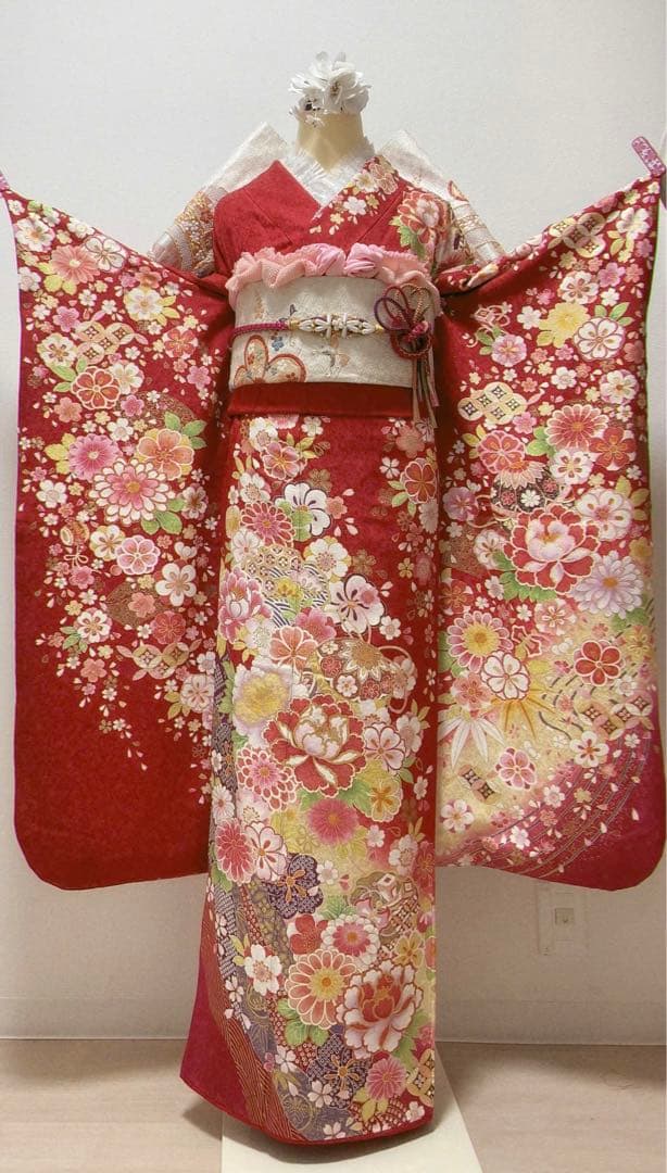 美品　振袖6点セット　成人式　振袖　正絹　袋帯 19