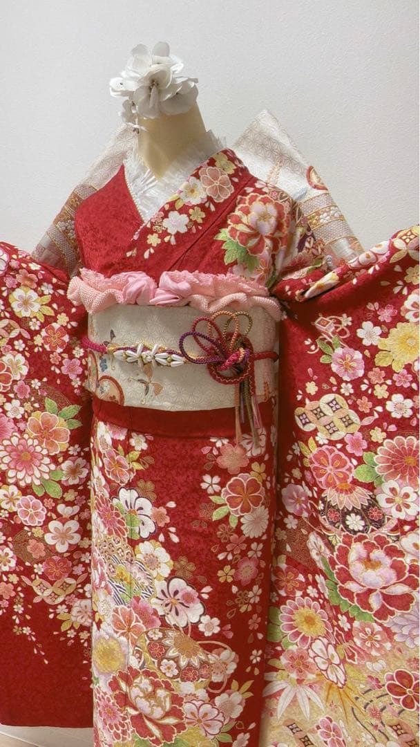 美品　振袖6点セット　成人式　振袖　正絹　袋帯 19