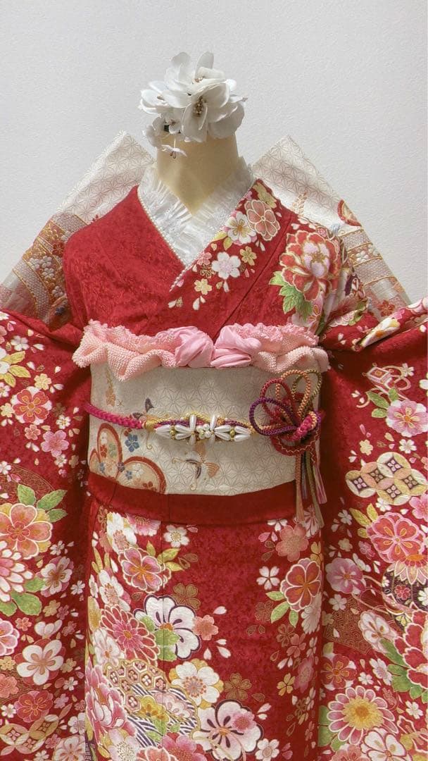 美品　振袖6点セット　成人式　振袖　正絹　袋帯 19