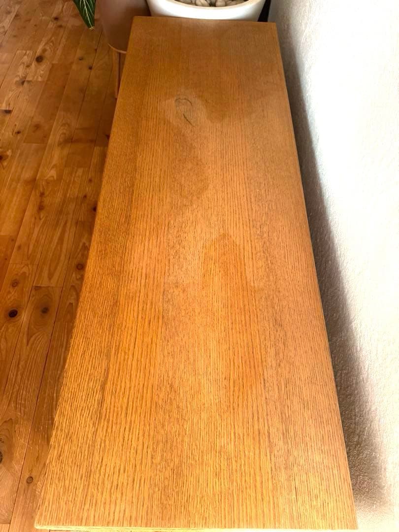 unico AV・TVボードキャビネット オーク材 テレビ台 ガラス扉付き