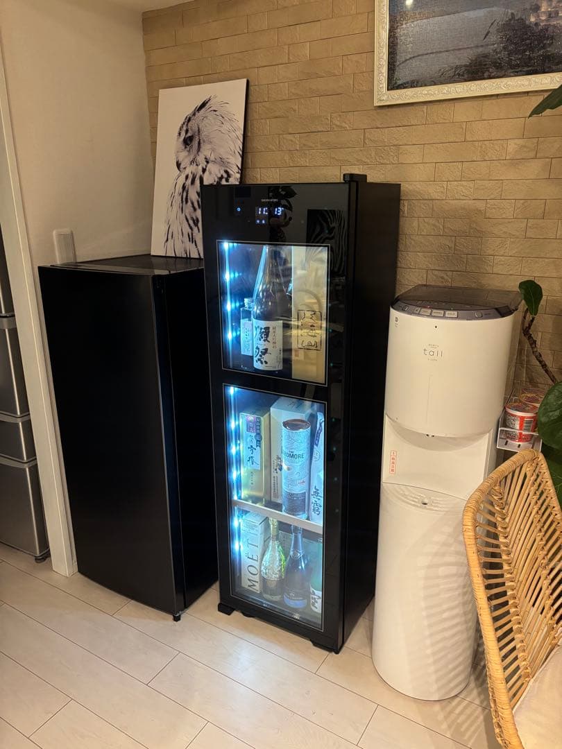 あちゅたろ　ワインセラー SAKURA WORKS ブラックガラス