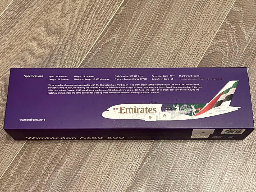 【限定品】エミレーツ航空オフィシャル模型 ウィンブルドン エアバス A380