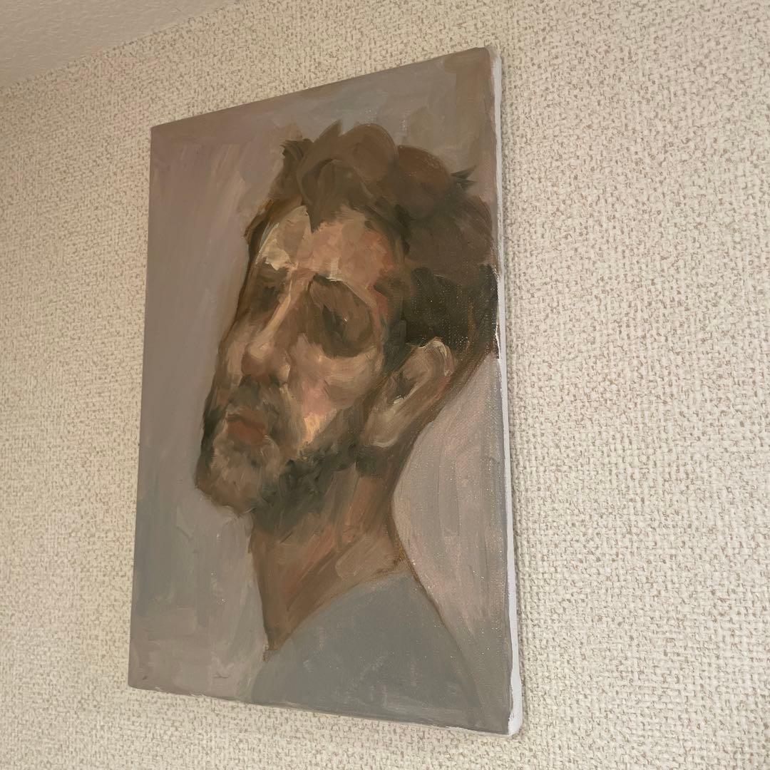 [ミニサイズ]紳士　油絵　人像　アート　インテリア　美術品