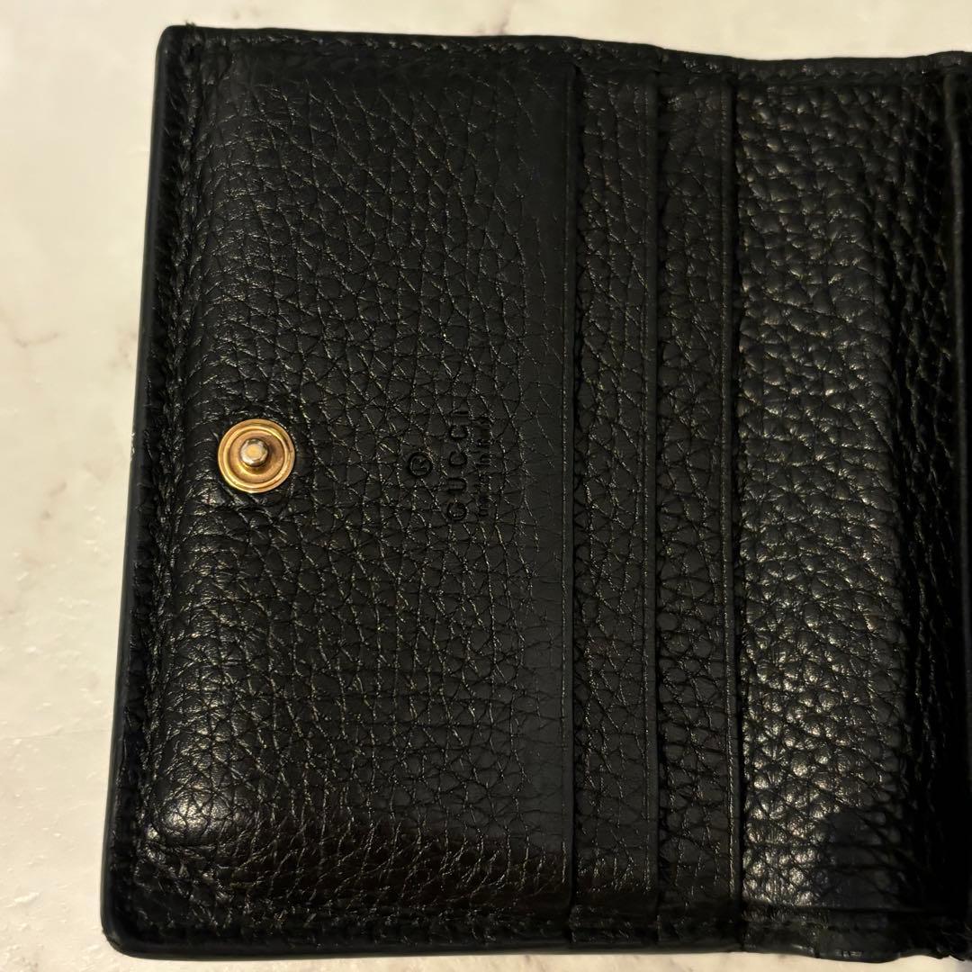 GUCCI グッチ アニマリエ 二つ折り財布 蜂 Bee ブラック 美品 箱付き