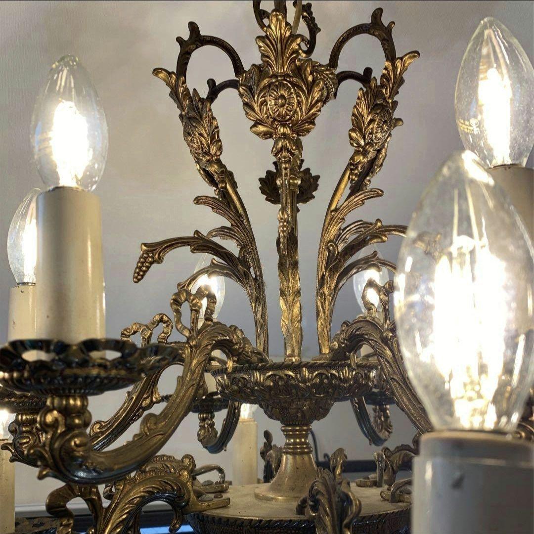 アンティーク真鍮シャンデリア 12灯