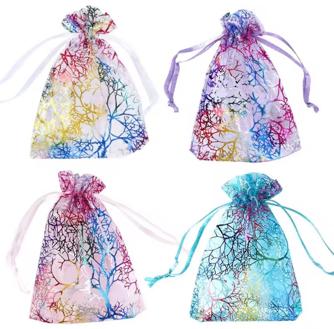 【おまけ・サシェ サンプル】色・柄・サイズ　オーガンジー巾着袋