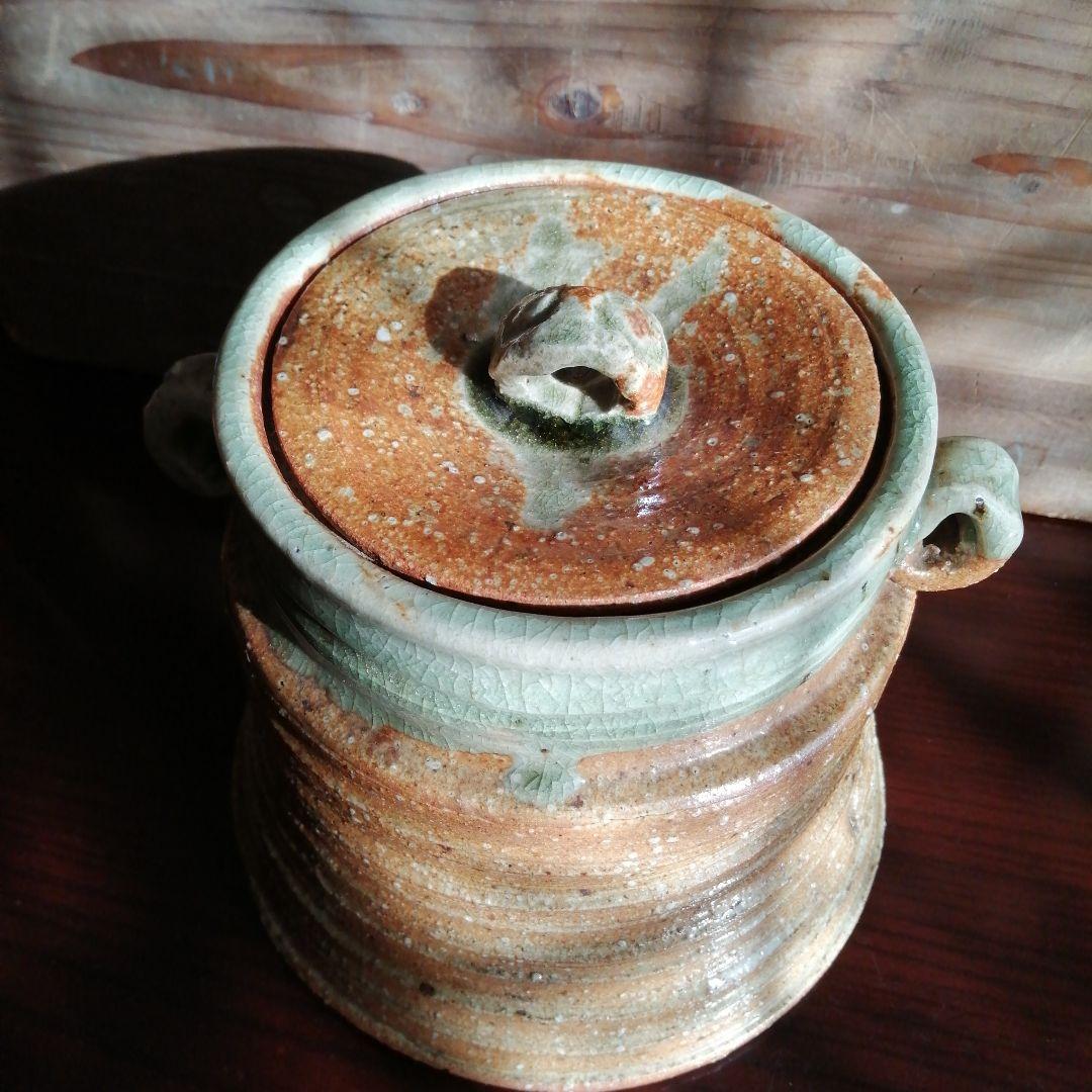 伊賀焼　土楽　伊賀臼形水指　19.5cm