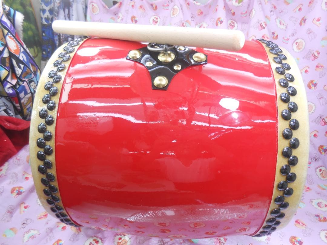 限艇新品未使用(送料無料)26.980円　エイサー大太鼓36cm*40cm　撥付