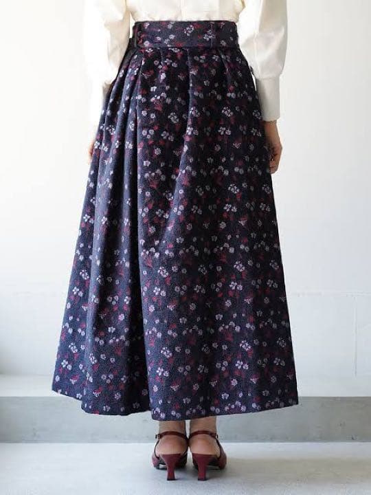 スカート Mame FloralJacquardFlaredSkirt