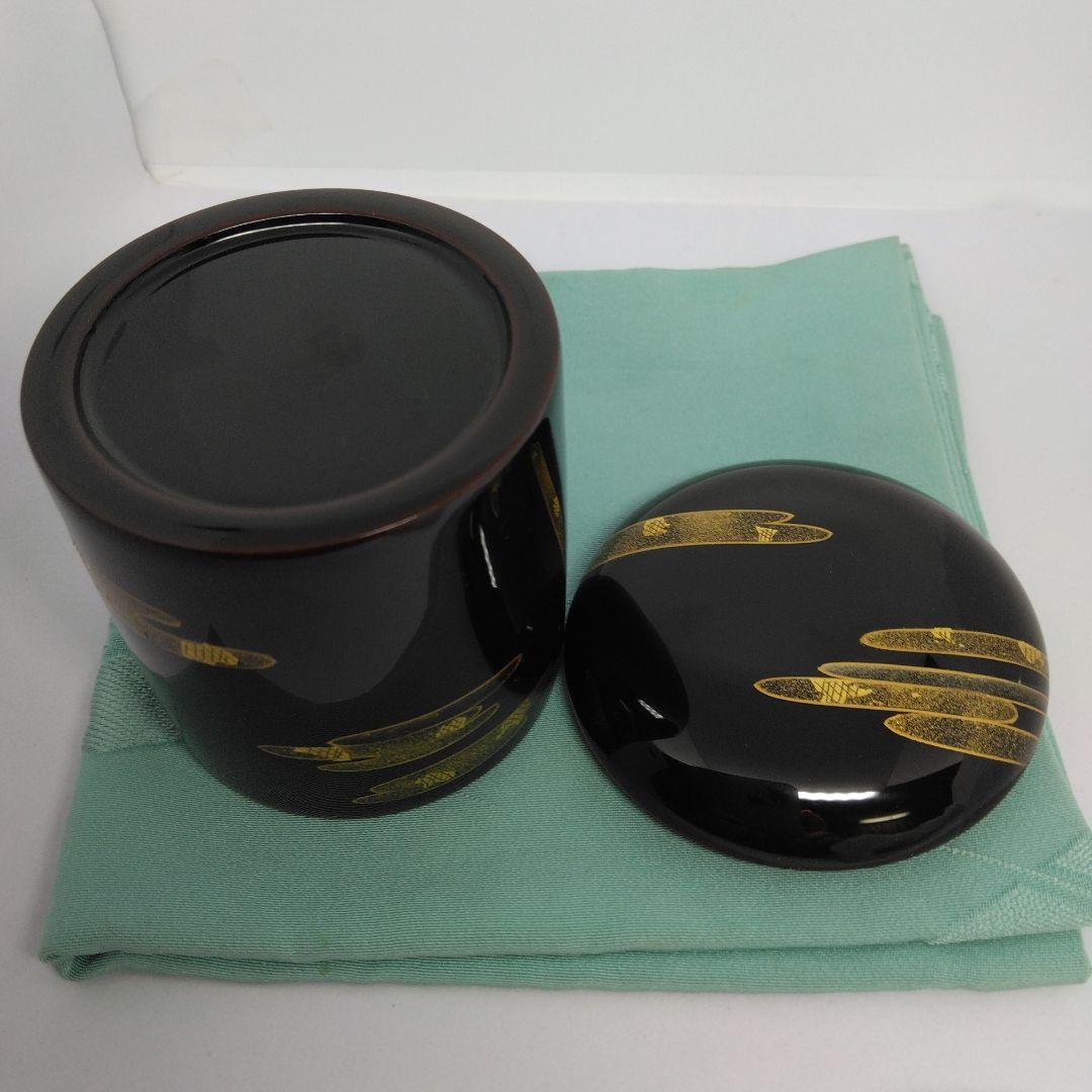 西村弘峰作 春霞蒔絵 金輪寺 金箔蓋裏蒔絵 棗 茶器 共箱 茶道具