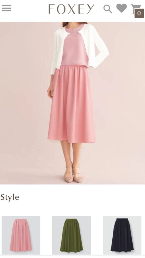 フォクシースカート４２サイズ希少❗️新品未使用２０２５年３月発売❗️定価５０６００円