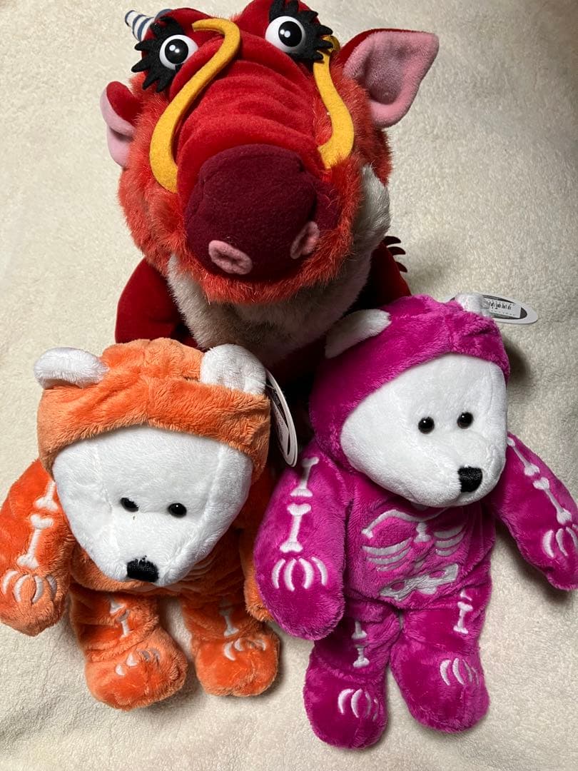 スターバックス　ベアリスタ ぬいぐるみ／ドラゴン・ハロウィン（オレンジ・ピンク）