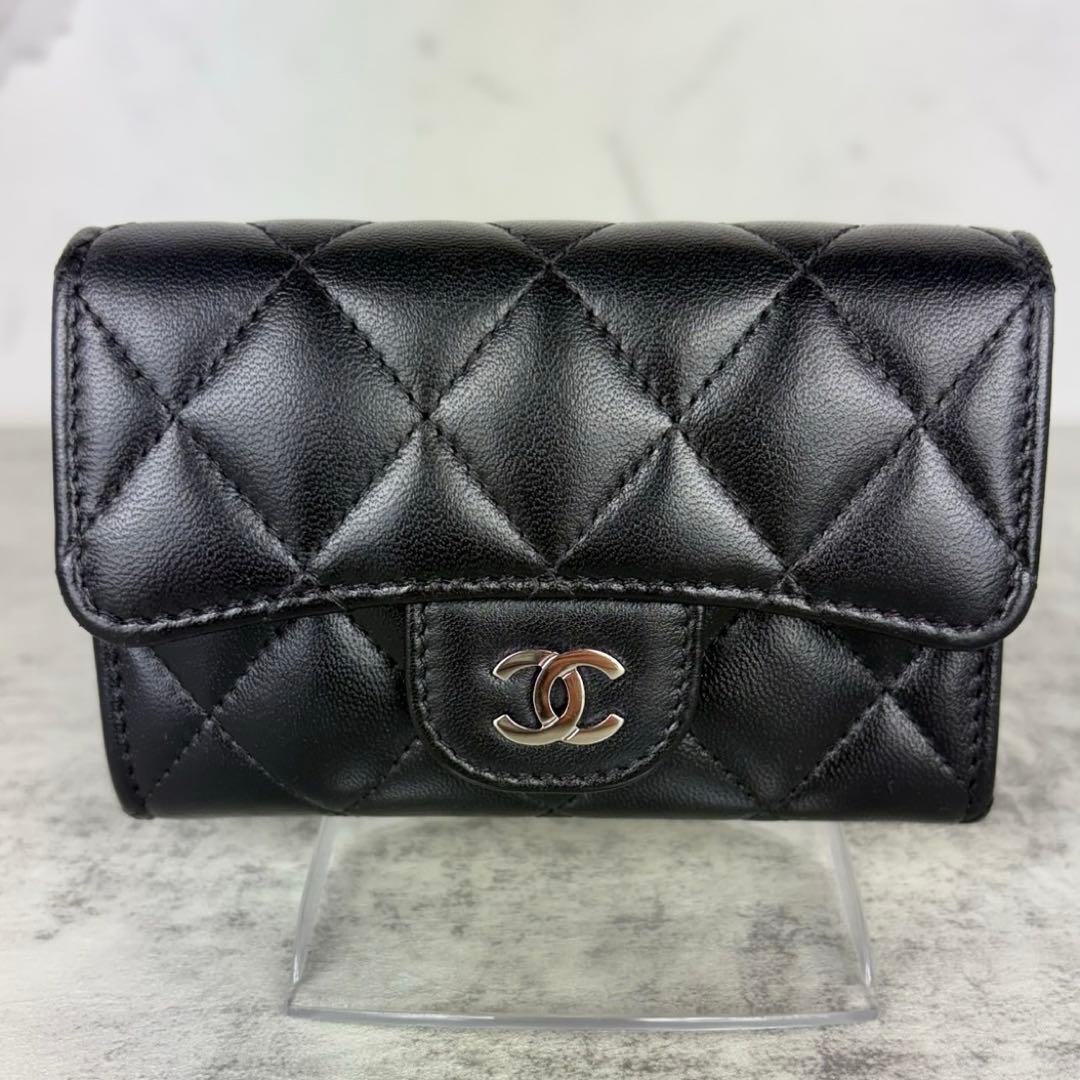 CHANEL シャネル　マトラッセ　ケース　ラムスキン　カードケース