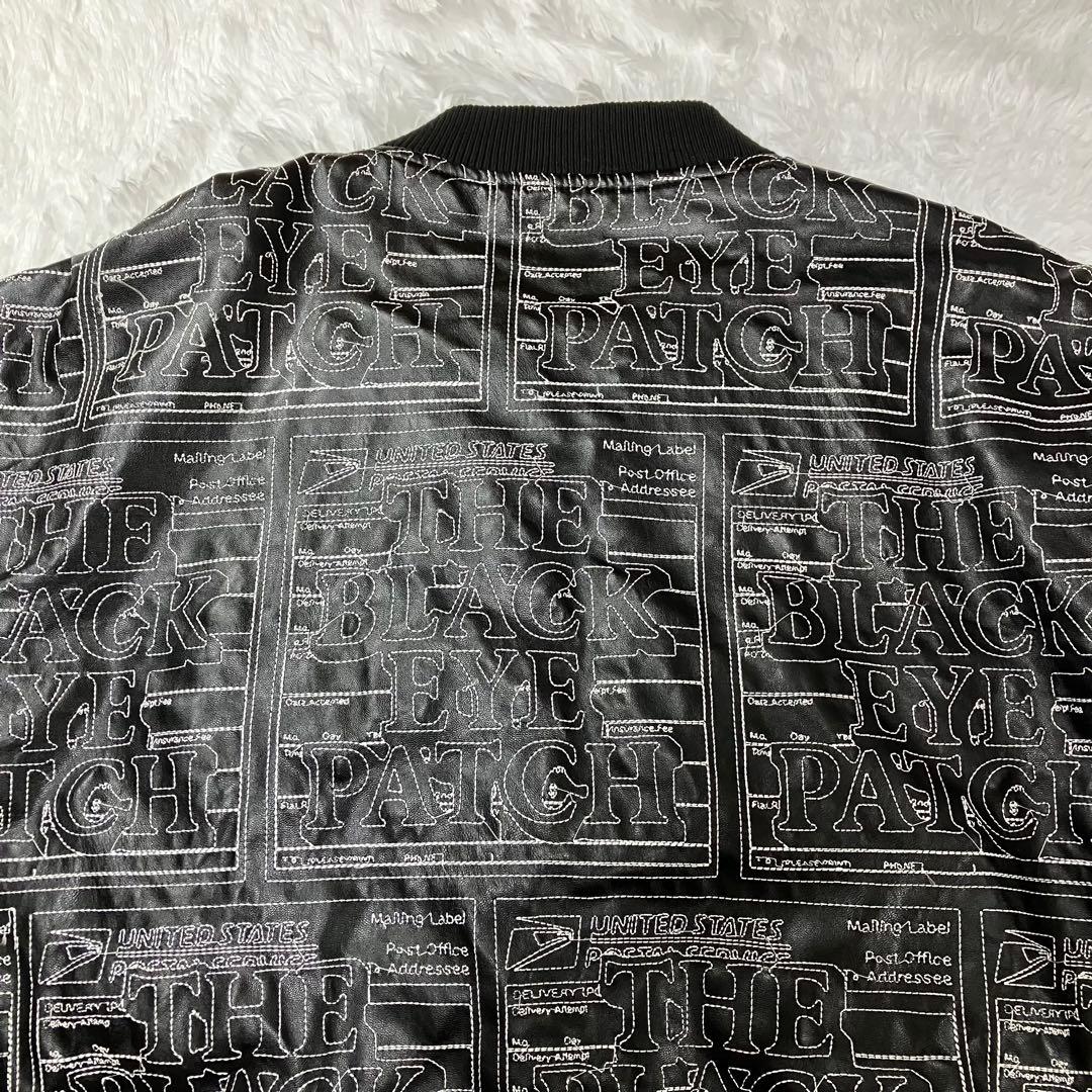 ブラックアイパッチ 総柄 刺繍　ジャケット ブルゾン　ジャンパー　ブラック　黒